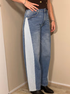 Balloon jeans met lichte zijstrook