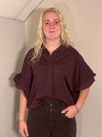 Bordeaux oversized blouse