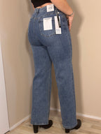 Blauwe wide leg jeans