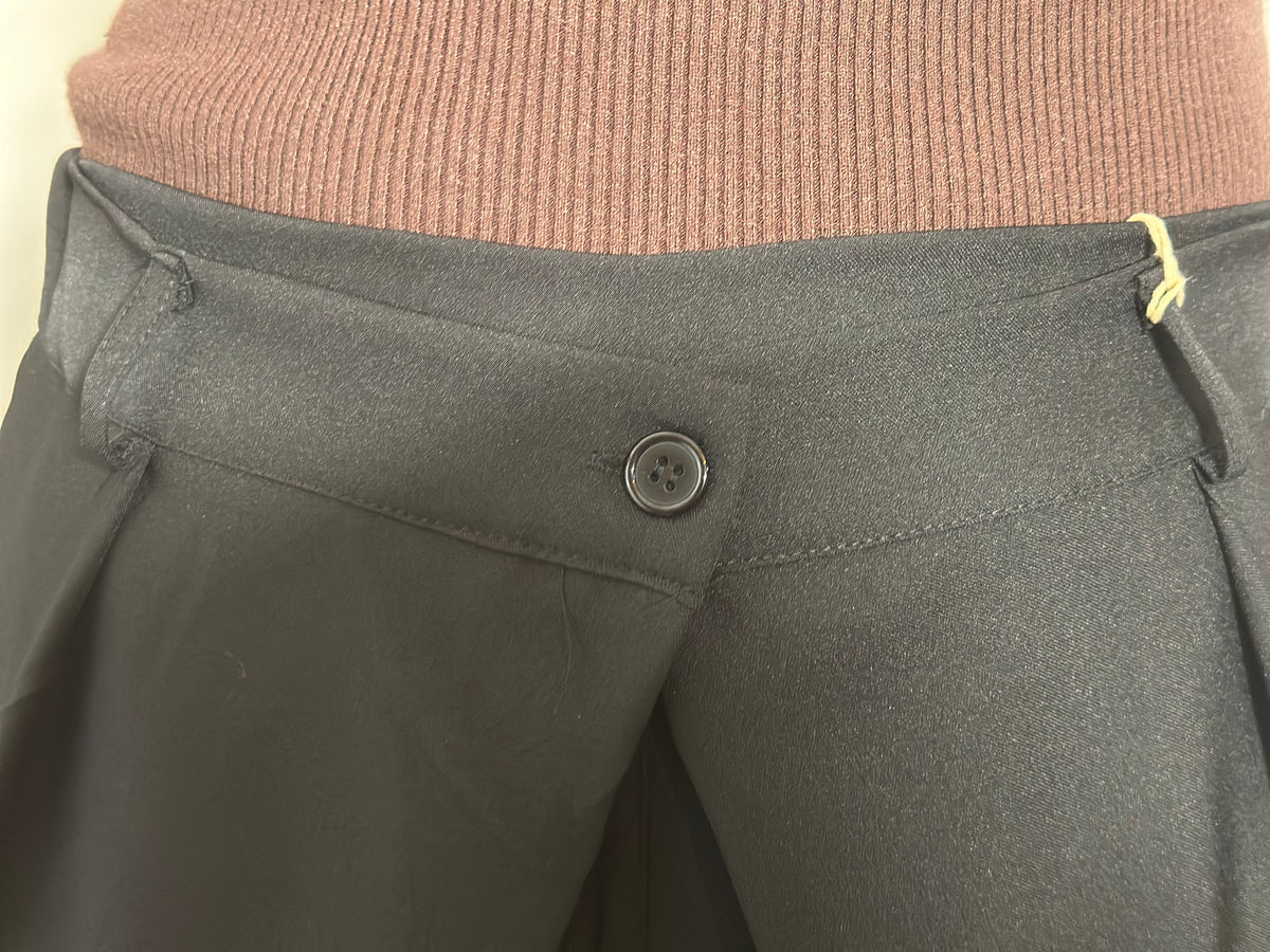 Zwarte ballonbroek met plooien