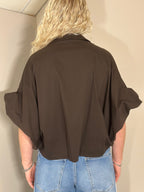 Bruine oversized blouse