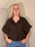 Bruine oversized blouse