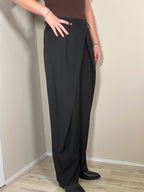 Zwarte ballonbroek met plooien