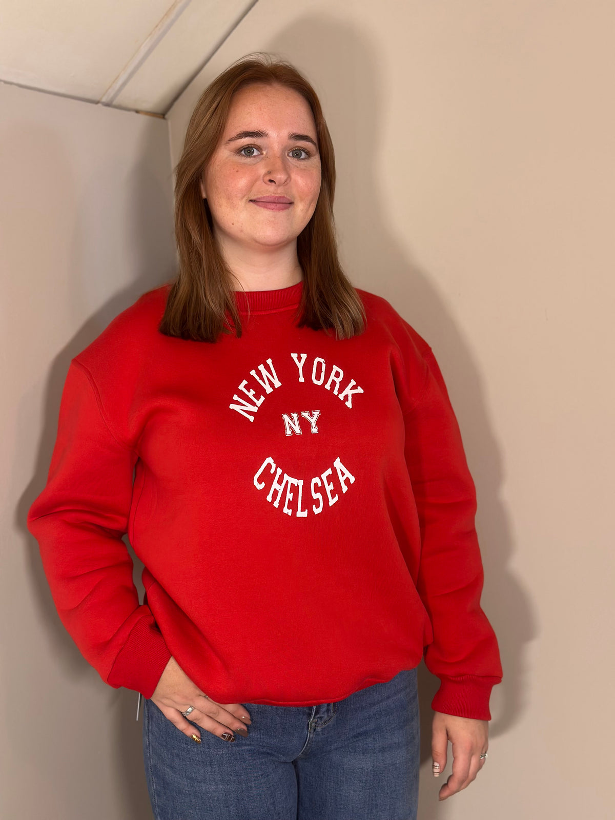 Rode oversized sweater New York