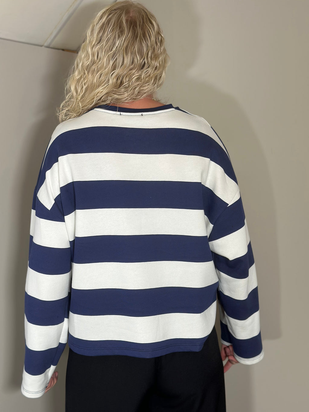 Blauw gestreept shirt