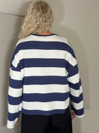 Blauw gestreept shirt