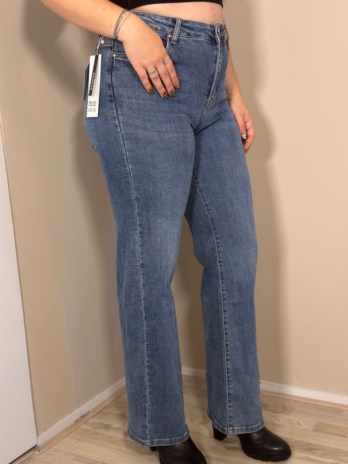 Blauwe wide leg jeans