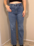Blauwe wide leg jeans