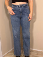 Blauwe wide leg jeans