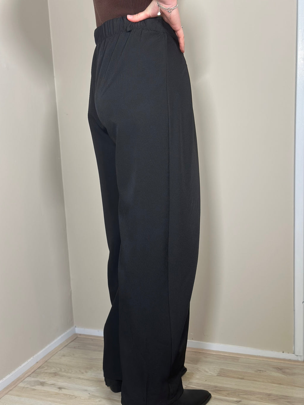Zwarte ballonbroek met plooien
